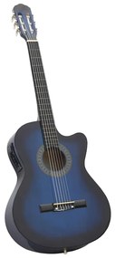 vidaXL Κιθάρα Western Classical Cutaway Μπλε με Ισοσταθμιτή 6 Χορδές