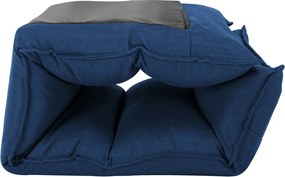 vidaXL Καρέκλα Δαπέδου Πτυσσόμενη Μπλε Υφασμάτινη