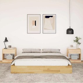Πλαίσιο κρεβατιού χωρίς στρώμα 150x200 cm μασίφ ξύλο δρυς 3324124