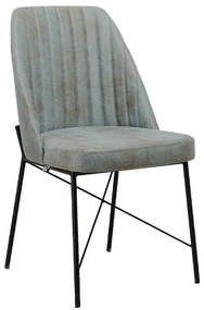 Καρέκλα Τραπεζαρίας Colette Fylliana Γαλάζιο - Καφέ 48x47x83εκ. 2αδα 48x47x83 εκ.