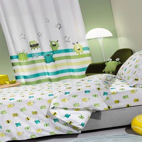 Κουρτίνα Παιδική Soft-Touch Monsters Lime Saint Clair 160x240 cm 160x240cm Πολυέστερ