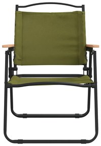 vidaXL Καρέκλες Κάμπινγκ 2 τεμ. Πράσινες 54x55x78 εκ. Ύφασμα Oxford