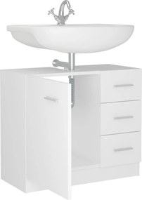 vidaXL Ντουλάπι Νιπτήρα Λευκό 63x30x54 εκ. Επεξ. Ξύλο