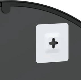 vidaXL Καθρέφτης Τοίχου Αψίδα Μαύρος 60 x 70 εκ. από Σίδερο