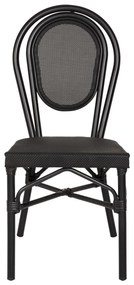Καρέκλα TRENT C5052 Αλουμινίου Bamboo Look με Textline Μαύρη 45x57x88 εκ. 45x57x88 εκ.