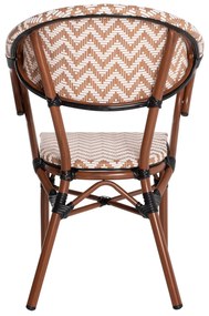 Πολυθρόνα Bamboo Look Καφέ-Λευκό 56,5x56,5x82 Εκ.