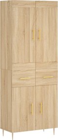 VidaXL Ντουλάπι Sonoma δρυς 69,5 x 34 x 180 εκ. από Επεξεργασμένο Ξύλο