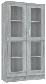 vidaXL Βιτρίνα Γκρι Sonoma 82,5 x 30,5 x 150 εκ. Επεξεργασμένο Ξύλο