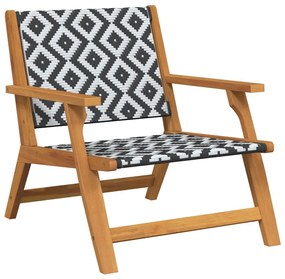 vidaXL Κήπου Καρέκλες με Τραπέζι 5 pcs Μαύρο 90 x 45 x 40 cm