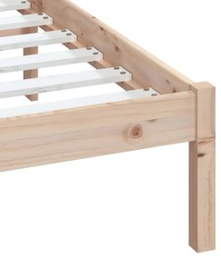 vidaXL Πλαίσιο Κρεβατιού 120 x 190 εκ. από Μασίφ Ξύλο Small Double