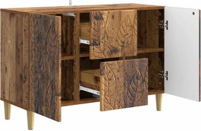 vidaXL Πλαϊνό γραφείο Παλαιωμένο ξύλο 89 x 34,5 x 60 εκ.