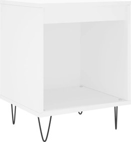 vidaXL Κομοδίνο Λευκό 40 x 35 x 50 εκ. από Επεξεργασμένο Ξύλο