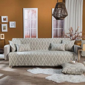 Ριχτάρι Portland 07 Beige Teoran Τριθέσιο 180x300cm Βαμβάκι-Ακρυλικό