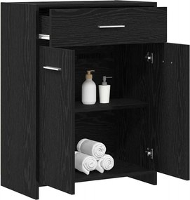 vidaXL Ντουλάπι Μπάνιου Μαύρη Οξυά 60 x 33 x 80 εκ. Επεξεργασμένο ξύλο