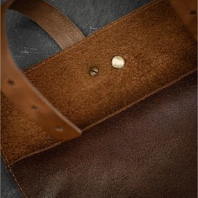 ΣΥΛΛΟΓΉ CHEF ΕSSENTIALS RUSTIC LEATHER STEAK KNIFE ROLL (4 POCKETS) BROWN