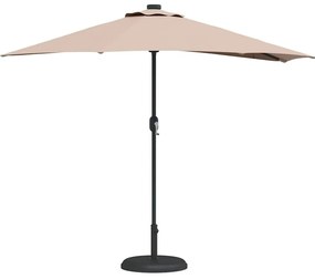 vidaXL Ομπρέλα Κήπου Taupe 294 x 150 x 224 εκ ύφασμα