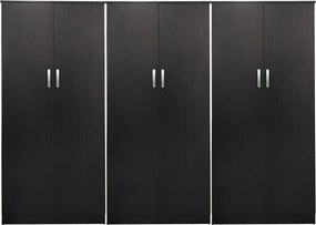 Ντουλάπα εξάφυλλη Athos pakoworld wenge 240x42x180εκ