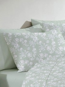 Μαξιλαροθήκη Menta Εμπριμέ 340 Aqua 50x70