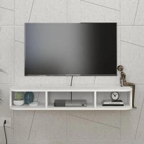 Έπιπλο τηλεόρασης επιτοίχιο Bask Megapap με LED χρώμα λευκό 120x29,6x19,2εκ. - GP042-0307,1
