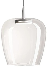 Κρεμαστό Φωτιστικό Οροφής LED 8W Λευκή Βάση IP40 Φ27cm 2700K Dimmable Bilia Zafferano-LBA2011-Διάφανο LBA2011