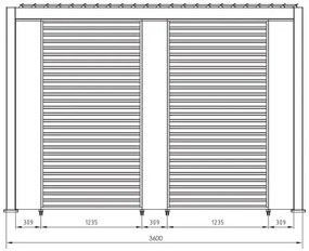 Πάνελ Περίφραξης Ocean Μεταλλικό Καφέ 30,9x6x232,45 εκ. - Καφέ