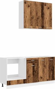 vidaXL Μονάδα κουζίνας LYON 5 pcs Παλαιωμένο ξύλο Επεξεργασμένο Ξύλο