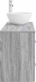 vidaXL Σετ Επίπλων Μπάνιου 2 pcs Γκρι Sonoma Επεξεργασμένο Ξύλο
