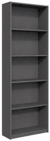 Βιβλιοθήκη μελαμίνης Max Megapap ανθρακί 58x23x170εκ. GP009-0236-GP009-0236-Ανθρακί GP009-0236