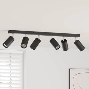 vidaXL Προβολέας Οροφής 6 Ρυθμιζόμενοι Μαύρος GU10