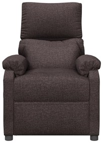 vidaXL Πολυθρόνα με Ανύψωση Σκούρο Καφέ Υφασμάτινη