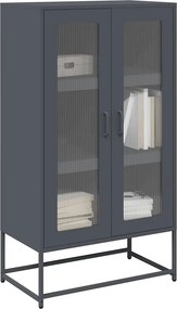 vidaXL Highboard Ανθρακί 68x39x123 cm Χάλυβας