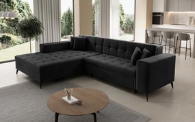 Γωνιακός καναπές Gessola-Αριστερή-Anthraki - 295.00Χ195.00Χ93.00cm