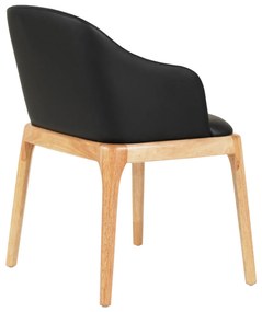 ΠΟΛΥΘΡΟΝΑ ΤΡΑΠΕΖΑΡΙΑΣ FURLAN HM9949.01 RUBBERWOOD ΣΕ ΟΑΚ-ΜΑΥΡΟ PU 54,5x58x78Υεκ.