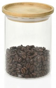 Δοχείο Αποθήκευσης Με Καπάκι AH-CC16203 Small 10x13cm Clear Andrea House Wood, Glass
