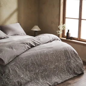 Παπλωματοθήκη Griselda 281 (Σετ 3τμχ) Grey Gofis Home Υπέρδιπλo 230x245cm 100% Βαμβάκι