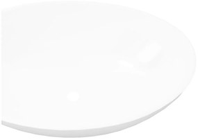 vidaXL Νιπτήρας Οβάλ Πολυτελής Λευκός 40 x 33 εκ. Κεραμικός