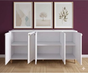 Stewehome μποέμ κονσόλα με mdf πόρτα 180x40x87 cm