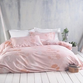 Σεντόνια Φανελένια Morin Με Λάστιχο (Σετ 3τμχ) Pink Ρυθμός Ημίδιπλο 100% Cotton Flannel