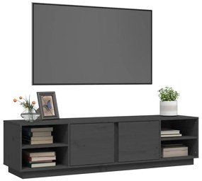 vidaXL Έπιπλο Τηλεόρασης Γκρι 156x40x40 εκ. από Μασίφ Ξύλο Πεύκου