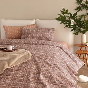 Σεντόνια FB0229 (Σετ 4τμχ) Brown Palamaiki Queen Size 240x265cm 100% Cotton