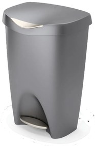 Κάδος Απορριμμάτων Κουζίνας Brim 1021550-1188 50Lt 65x42x31cm Grey-Nickel Umbra Polypropylene
