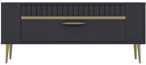 Έπιπλο Τηλεόρασης Retrolp 475OLV2969 120x26,4x48,2cm Anthracite-Gold