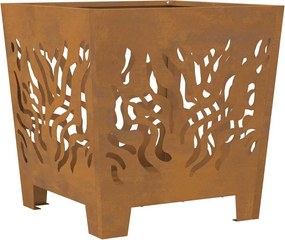 vidaXL Φωτιά Καφέ 40 x 40 x 40 cm Ατσάλι σκληρυθέν στον αέρα