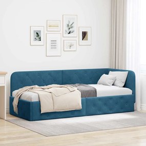 vidaXL Κρεβάτι Γωνίας Μπλε 80 x 200 cm Βελούδο