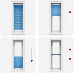 vidaXL Πλισέ Στόρι Μπλε 50x150 εκ. Πλάτος Υφάσματος 49,4 εκ. Πολυεστέρας