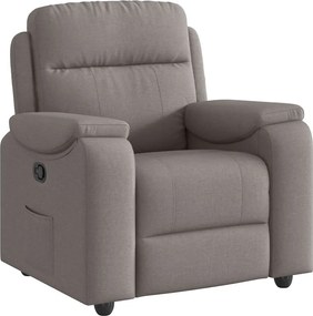 vidaXL Πολυθρόνα Ανακλινόμενη Taupe Υφασμάτινη
