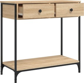vidaXL Τραπέζι Κονσόλα Sonoma Δρυς 75x34,5x75 εκ. Επεξεργασμένο Ξύλο
