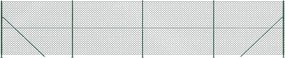 vidaXL Συρματόπλεγμα Περίφραξης Πράσινο 1,4x10 μ. με Βάσεις Φλάντζα
