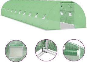 vidaXL Θερμοκήπιο 45 μ² 15x3x2 μ.