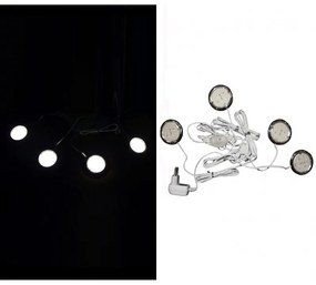 Adeleq Σποτ Σετ 4 Τεμάχια Ip65 Επίτοιχα 230V 6Led Ψυχρό 30-3140